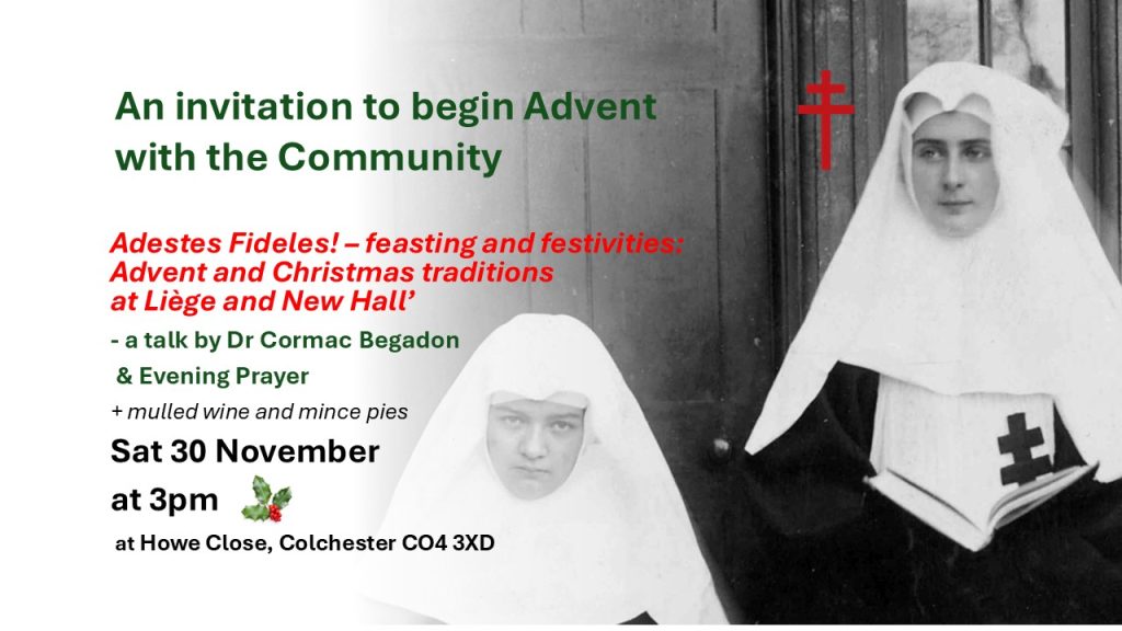 TALK (DR CORMAC BEGADON) & ADVENT EVE PRAYER – 30 NOV AT 3PM